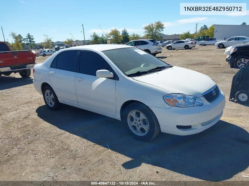 2008 Toyota Corolla Le VIN: 1NXBR32E48Z950712 Lot: 40647132