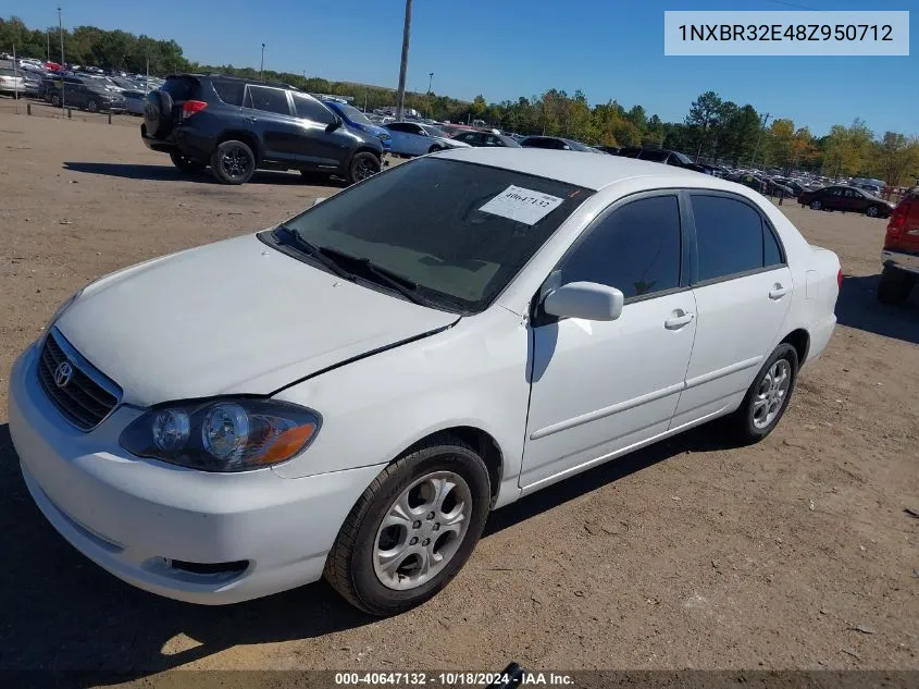 2008 Toyota Corolla Le VIN: 1NXBR32E48Z950712 Lot: 40647132