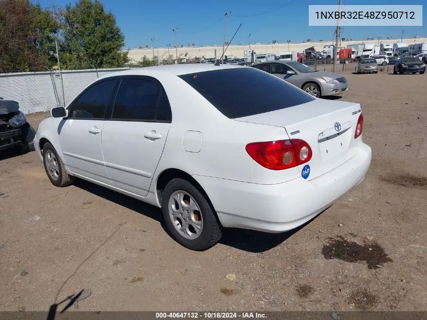 2008 Toyota Corolla Le VIN: 1NXBR32E48Z950712 Lot: 40647132