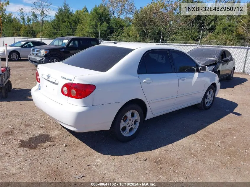 2008 Toyota Corolla Le VIN: 1NXBR32E48Z950712 Lot: 40647132