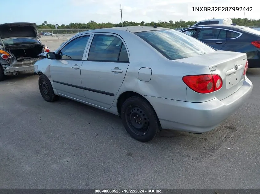 2008 Toyota Corolla Ce VIN: 1NXBR32E28Z992442 Lot: 40660523