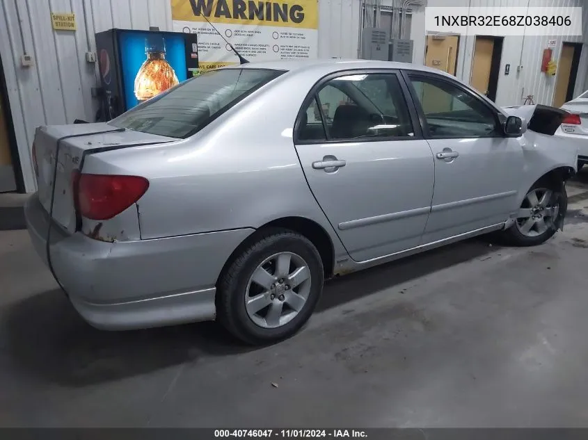 1NXBR32E68Z038406 2008 Toyota Corolla S