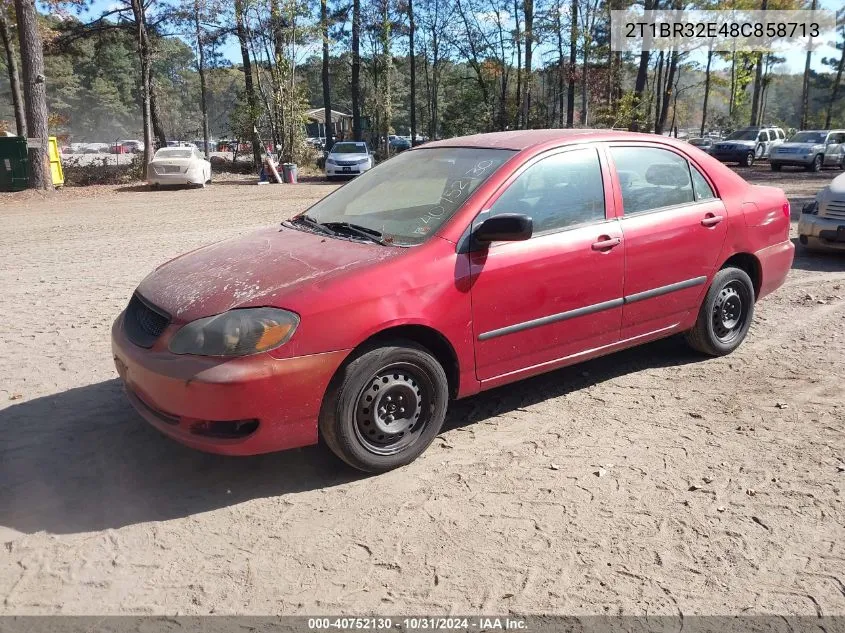 2008 Toyota Corolla Ce VIN: 2T1BR32E48C858713 Lot: 40752130