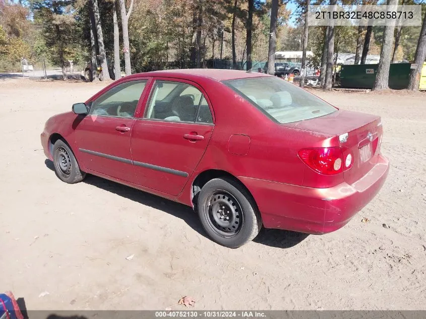 2008 Toyota Corolla Ce VIN: 2T1BR32E48C858713 Lot: 40752130