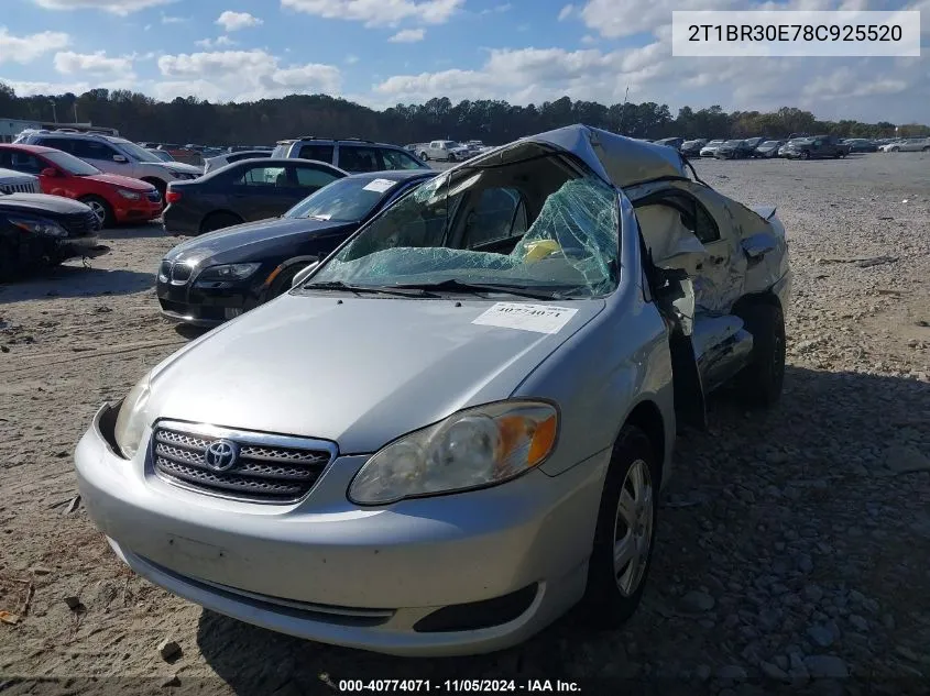 2008 Toyota Corolla Le VIN: 2T1BR30E78C925520 Lot: 40774071