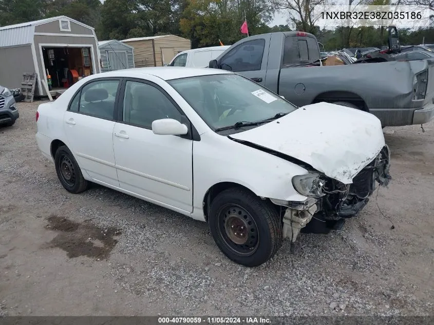 2008 Toyota Corolla Le VIN: 1NXBR32E38Z035186 Lot: 40790059