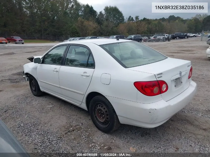 2008 Toyota Corolla Le VIN: 1NXBR32E38Z035186 Lot: 40790059