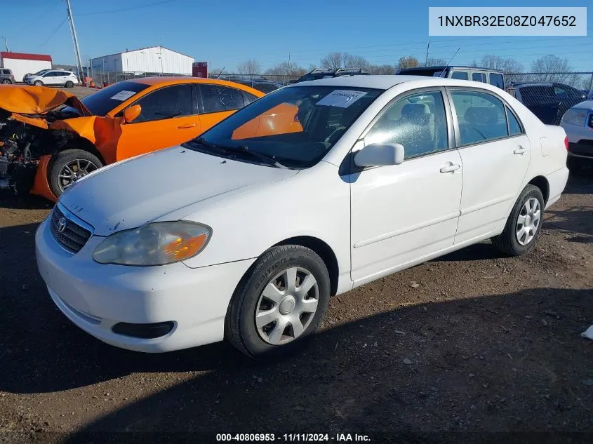 2008 Toyota Corolla Le VIN: 1NXBR32E08Z047652 Lot: 40806953