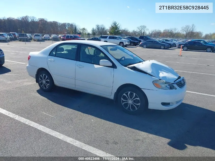 2008 Toyota Corolla Le VIN: 2T1BR32E58C928445 Lot: 40823486