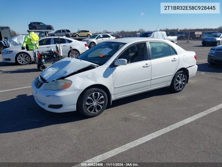 2008 Toyota Corolla Le VIN: 2T1BR32E58C928445 Lot: 40823486