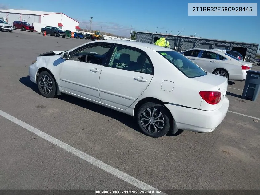 2008 Toyota Corolla Le VIN: 2T1BR32E58C928445 Lot: 40823486