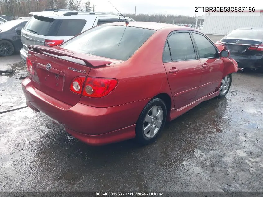 2008 Toyota Corolla S VIN: 2T1BR30E58C887186 Lot: 40833253