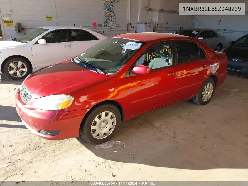 2008 Toyota Corolla Le VIN: 1NXBR32E58Z948239 Lot: 40836436