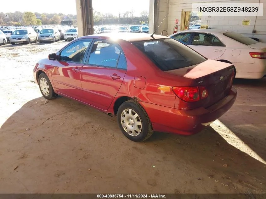 2008 Toyota Corolla Le VIN: 1NXBR32E58Z948239 Lot: 40836436