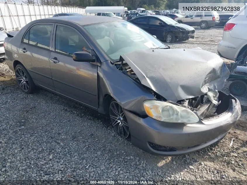 2008 Toyota Corolla Ce VIN: 1NXBR32E98Z962838 Lot: 40851626