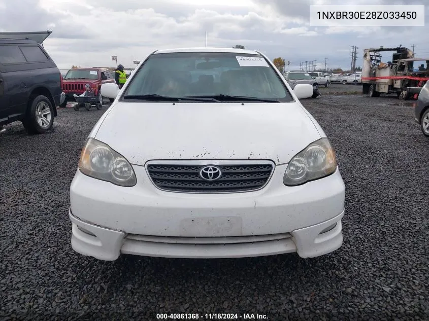 2008 Toyota Corolla Ce/Le/S VIN: 1NXBR30E28Z033450 Lot: 40861368