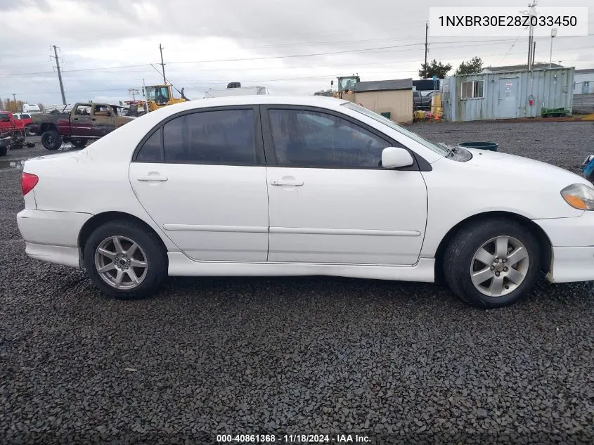 2008 Toyota Corolla Ce/Le/S VIN: 1NXBR30E28Z033450 Lot: 40861368