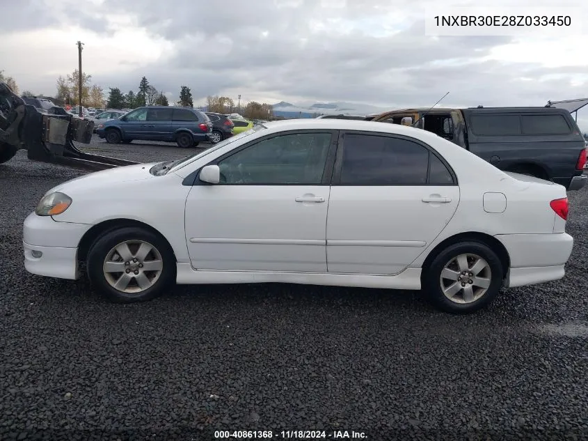 2008 Toyota Corolla Ce/Le/S VIN: 1NXBR30E28Z033450 Lot: 40861368