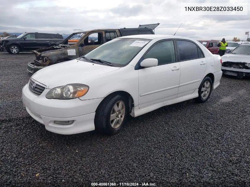 2008 Toyota Corolla Ce/Le/S VIN: 1NXBR30E28Z033450 Lot: 40861368