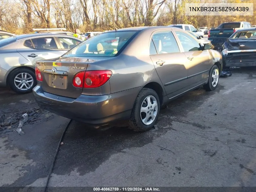 2008 Toyota Corolla Ce VIN: 1NXBR32E58Z964389 Lot: 40862759