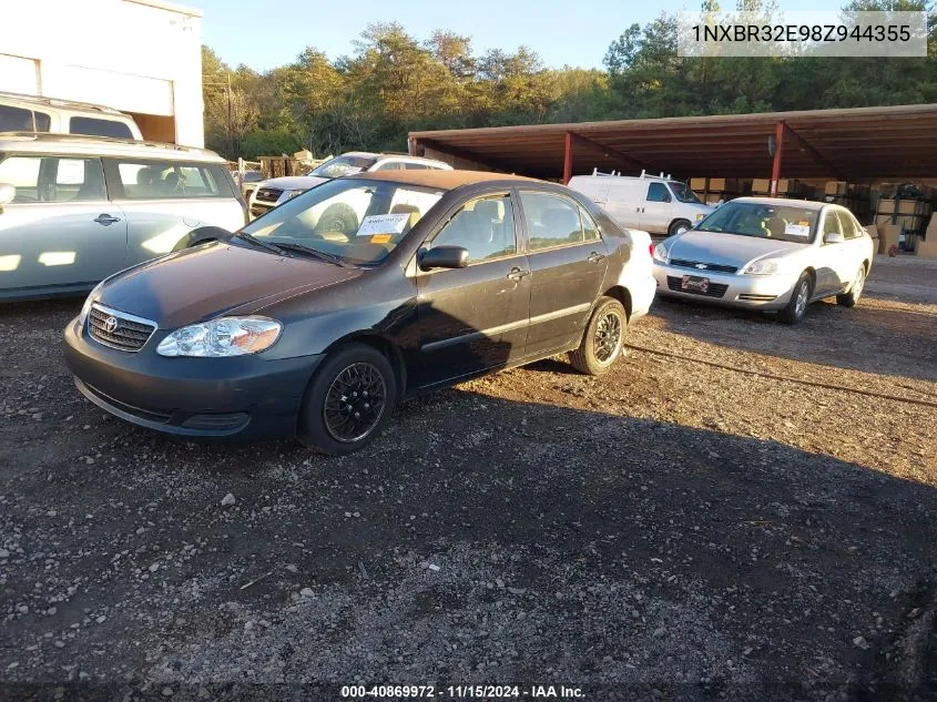 2008 Toyota Corolla Ce VIN: 1NXBR32E98Z944355 Lot: 40869972