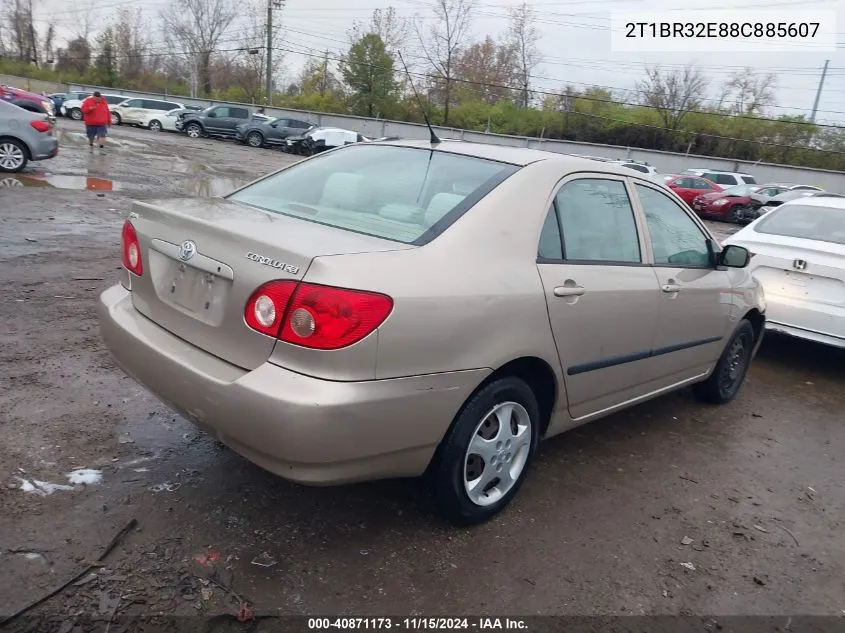 2008 Toyota Corolla Ce VIN: 2T1BR32E88C885607 Lot: 40871173