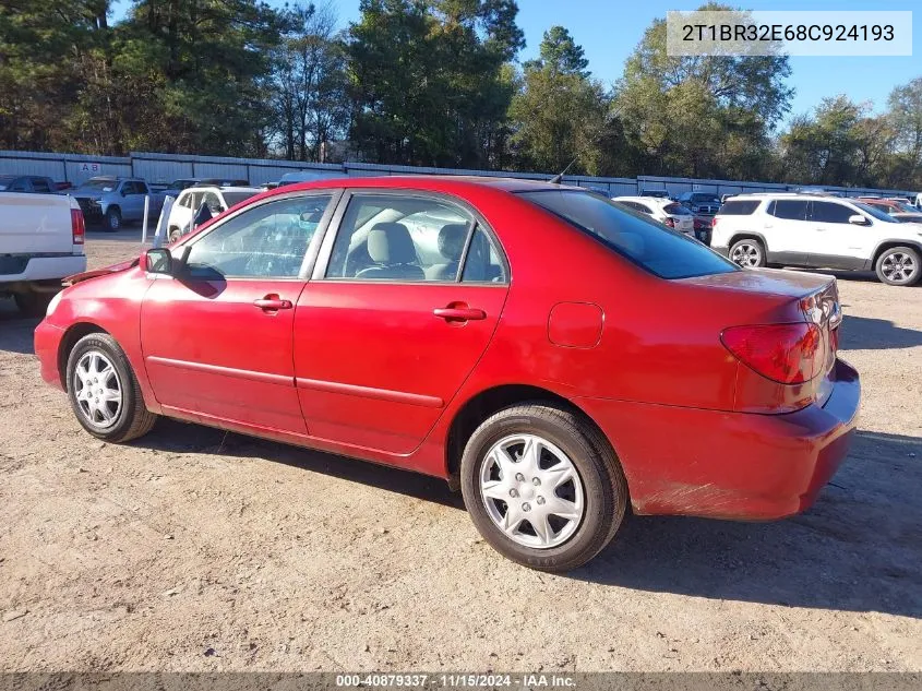 2008 Toyota Corolla Le VIN: 2T1BR32E68C924193 Lot: 40879337