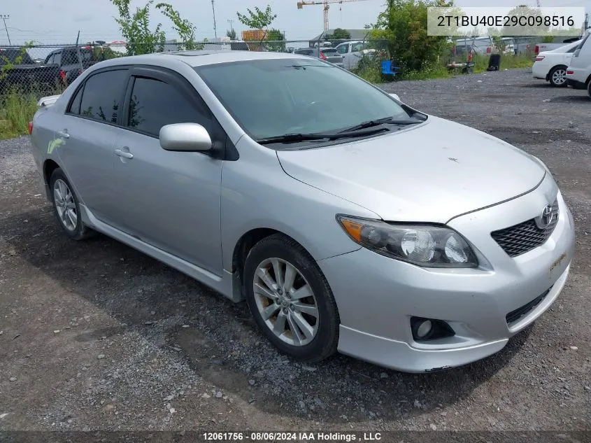 2009 Toyota Corolla S VIN: 2T1BU40E29C098516 Lot: 12061756