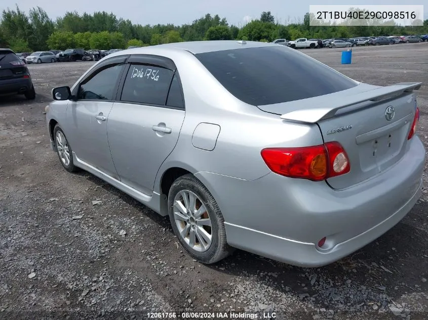 2009 Toyota Corolla S VIN: 2T1BU40E29C098516 Lot: 12061756