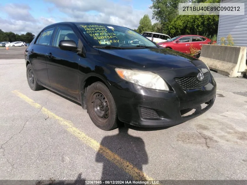 2009 Toyota Corolla S/Le/Xle VIN: 2T1BU40E89C090212 Lot: 12067945