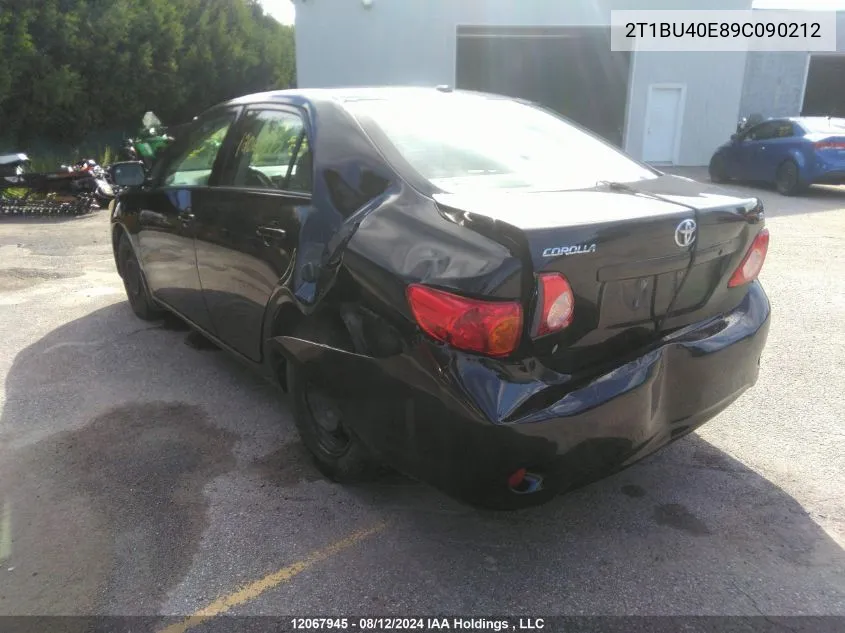 2T1BU40E89C090212 2009 Toyota Corolla S/Le/Xle