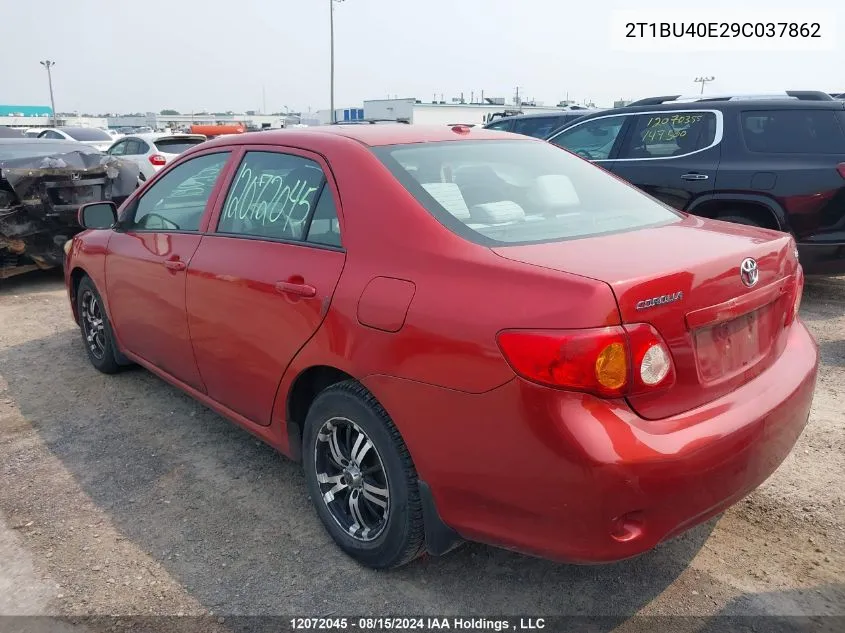 2009 Toyota Corolla S/Le/Xle VIN: 2T1BU40E29C037862 Lot: 12072045