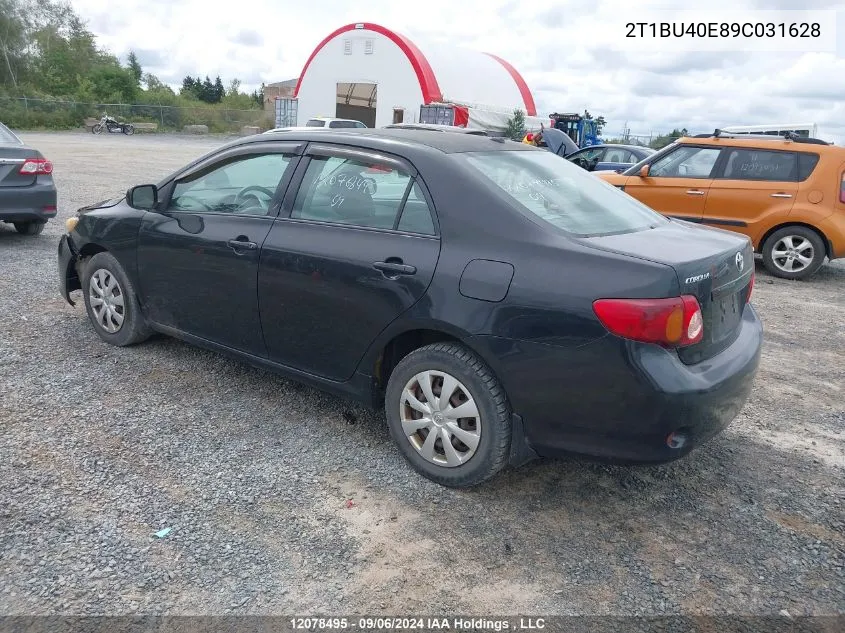 2009 Toyota Corolla S/Le/Xle VIN: 2T1BU40E89C031628 Lot: 12078495