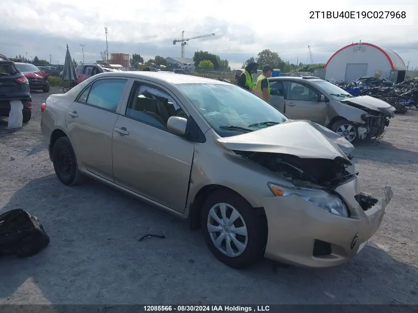 2009 Toyota Corolla Ce VIN: 2T1BU40E19C027968 Lot: 12085566