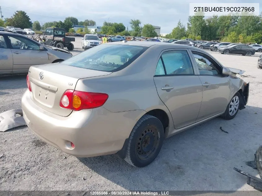 2009 Toyota Corolla Ce VIN: 2T1BU40E19C027968 Lot: 12085566