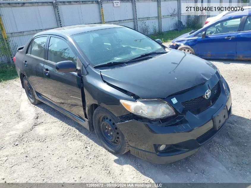 2T1BU40E19C100076 2009 Toyota Corolla S