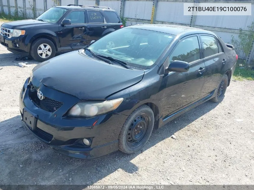 2009 Toyota Corolla S VIN: 2T1BU40E19C100076 Lot: 12085872