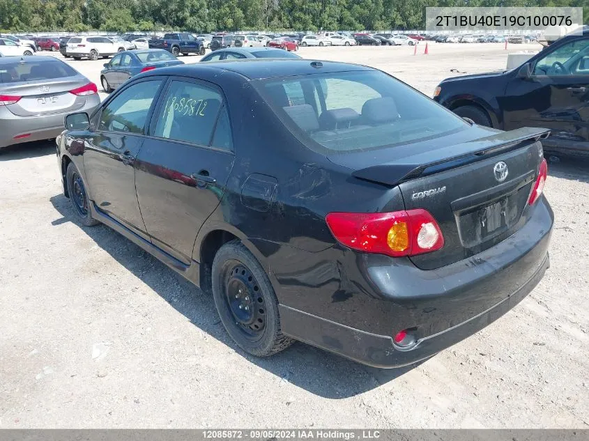 2T1BU40E19C100076 2009 Toyota Corolla S