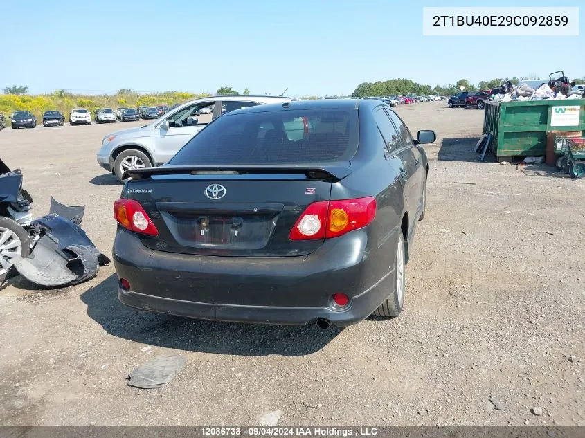 2009 Toyota Corolla S/Le/Xle VIN: 2T1BU40E29C092859 Lot: 12086733