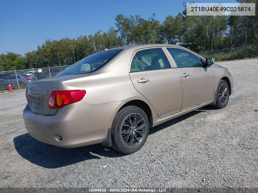 2T1BU40E49C025874 2009 Toyota Corolla Ce