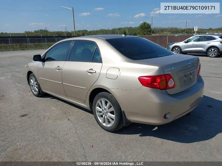 2009 Toyota Corolla Le VIN: 2T1BU40E79C109171 Lot: 12100236