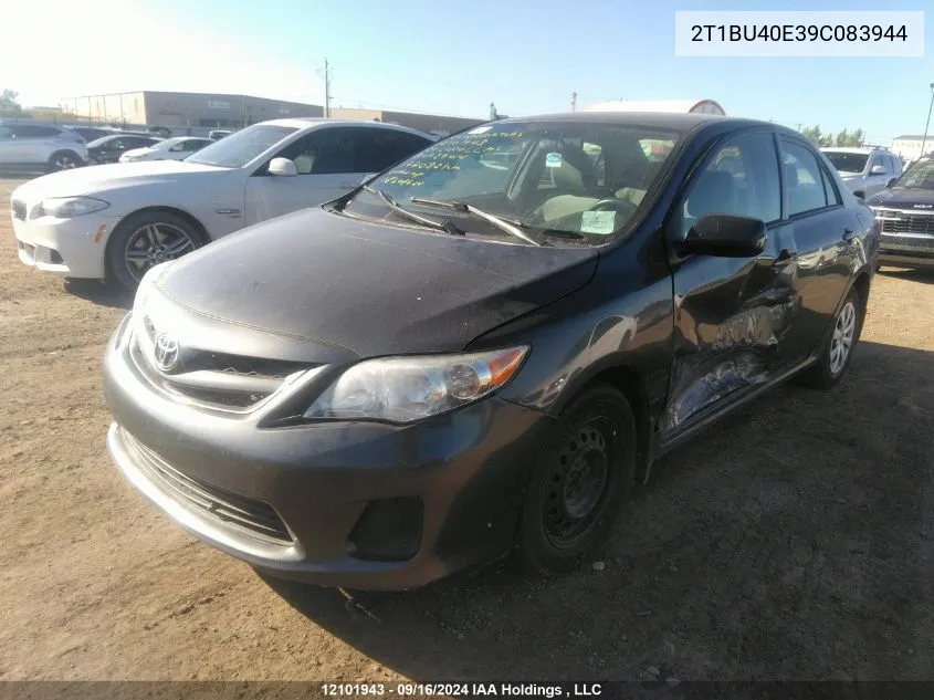 2009 Toyota Corolla Ce VIN: 2T1BU40E39C083944 Lot: 12101943