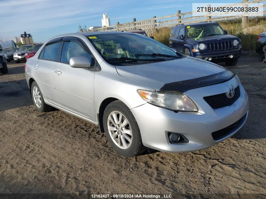 2009 Toyota Corolla S/Le/Xle VIN: 2T1BU40E99C083883 Lot: 12102427