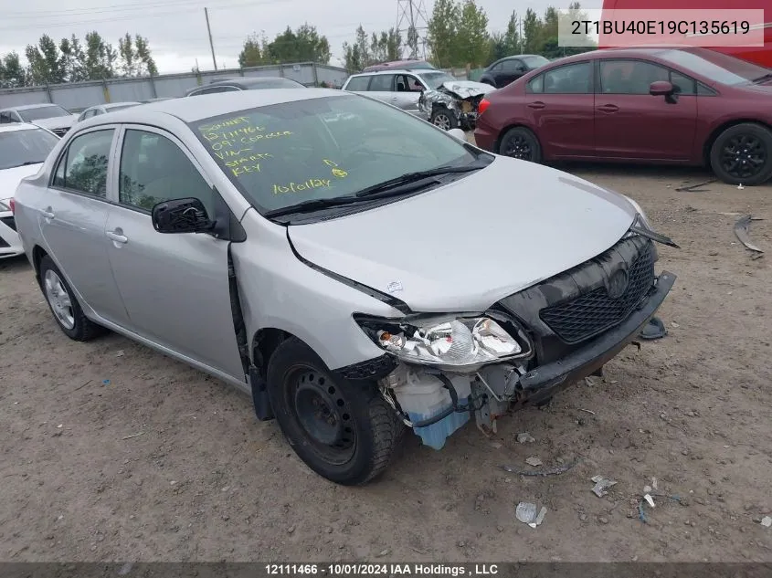 2009 Toyota Corolla Ce VIN: 2T1BU40E19C135619 Lot: 12111466