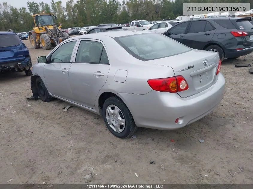 2009 Toyota Corolla Ce VIN: 2T1BU40E19C135619 Lot: 12111466