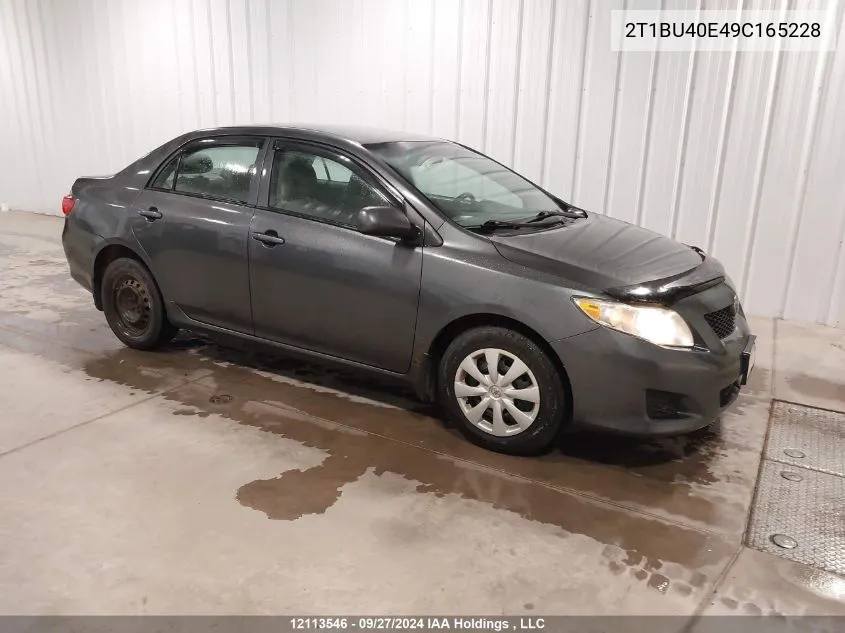 2009 Toyota Corolla S/Le/Xle VIN: 2T1BU40E49C165228 Lot: 12113546