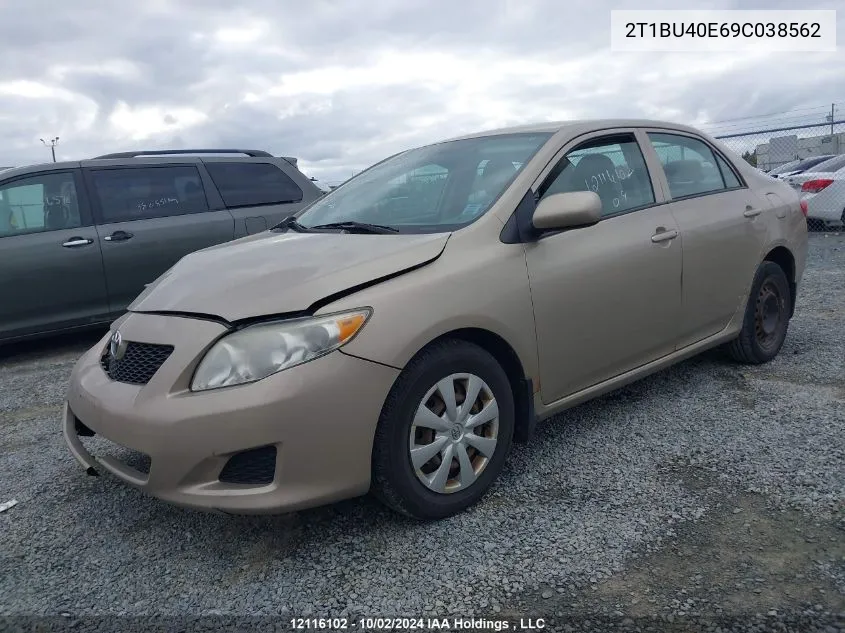 2009 Toyota Corolla Ce VIN: 2T1BU40E69C038562 Lot: 12116102