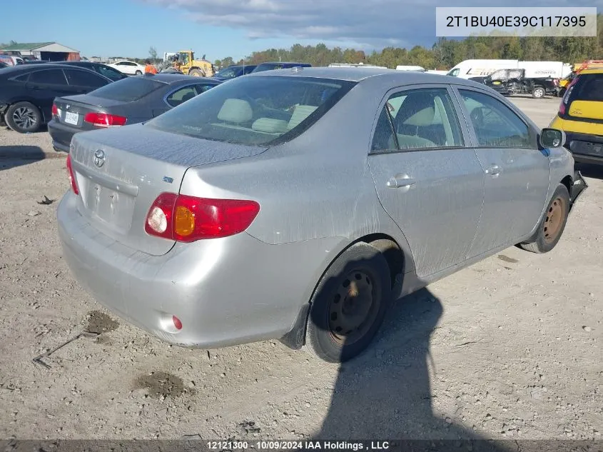 2009 Toyota Corolla Ce VIN: 2T1BU40E39C117395 Lot: 12121300