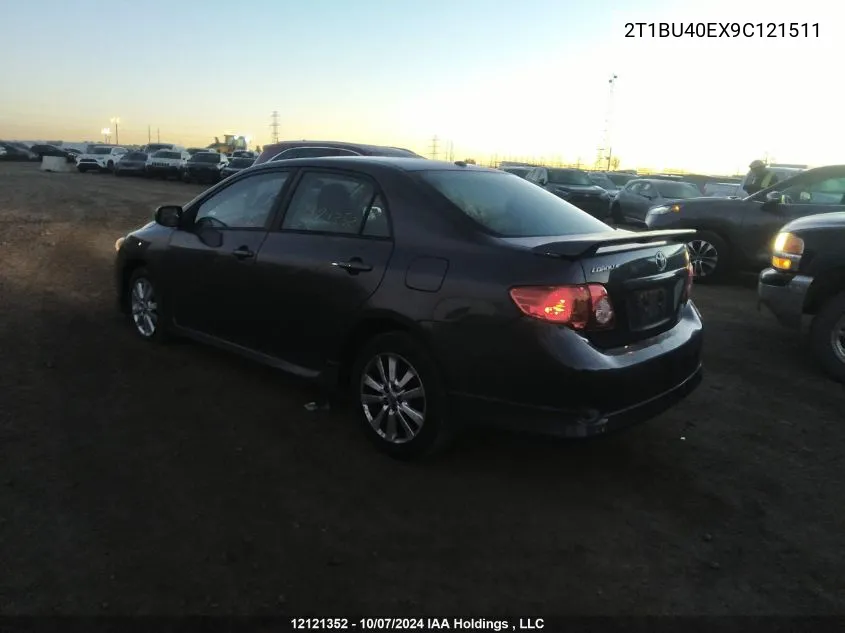 2T1BU40EX9C121511 2009 Toyota Corolla S/Le/Xle