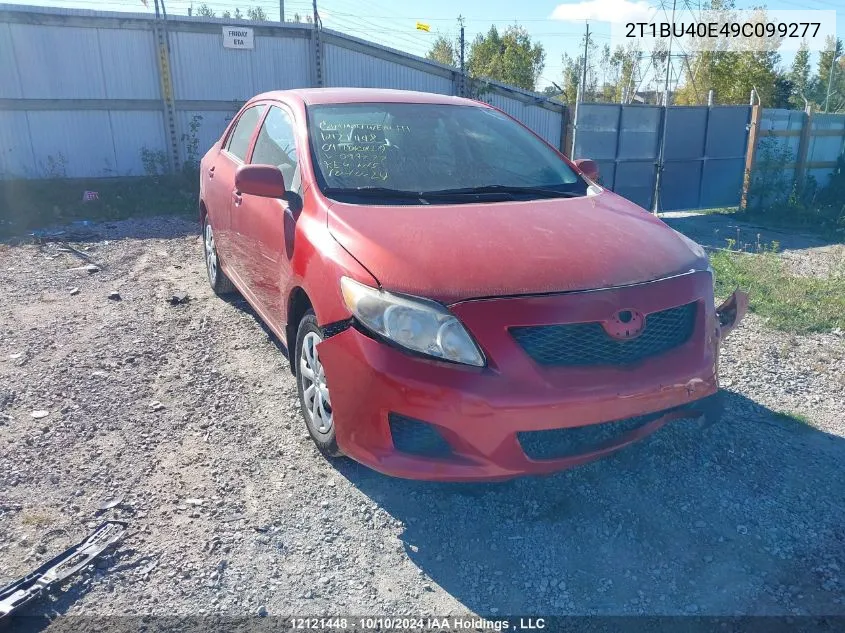 2009 Toyota Corolla S/Le/Xle VIN: 2T1BU40E49C099277 Lot: 12121448